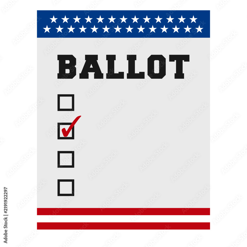 Fototapeta premium Ballot usa elections element