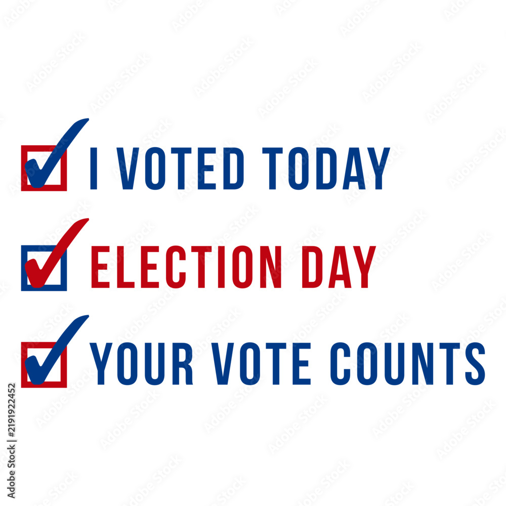 Fototapeta premium Your vote counts usa elections