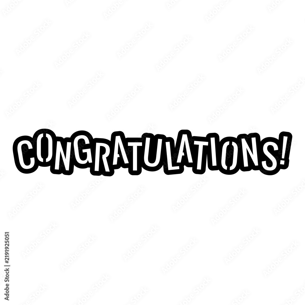 Fototapeta premium Congratulations lettering