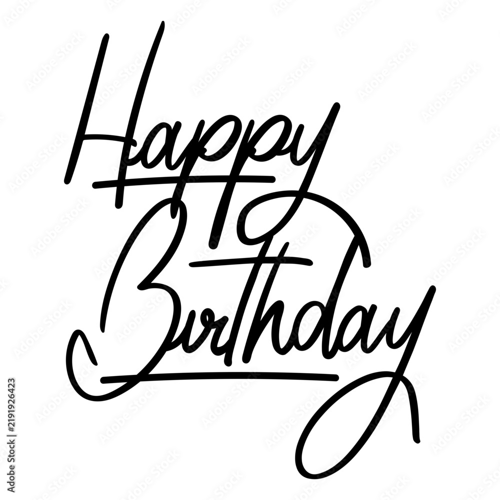 Obraz premium Happy bday lettering birthday