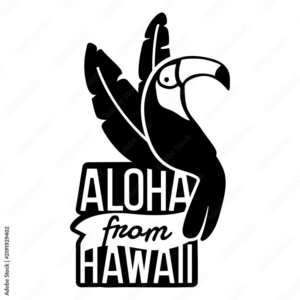 Fototapeta premium Aloha from hawaii cut-out