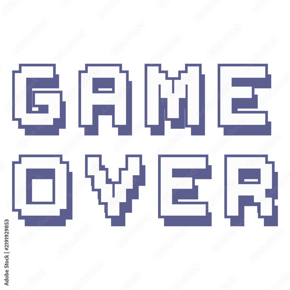 Fototapeta premium Game over retro lettering