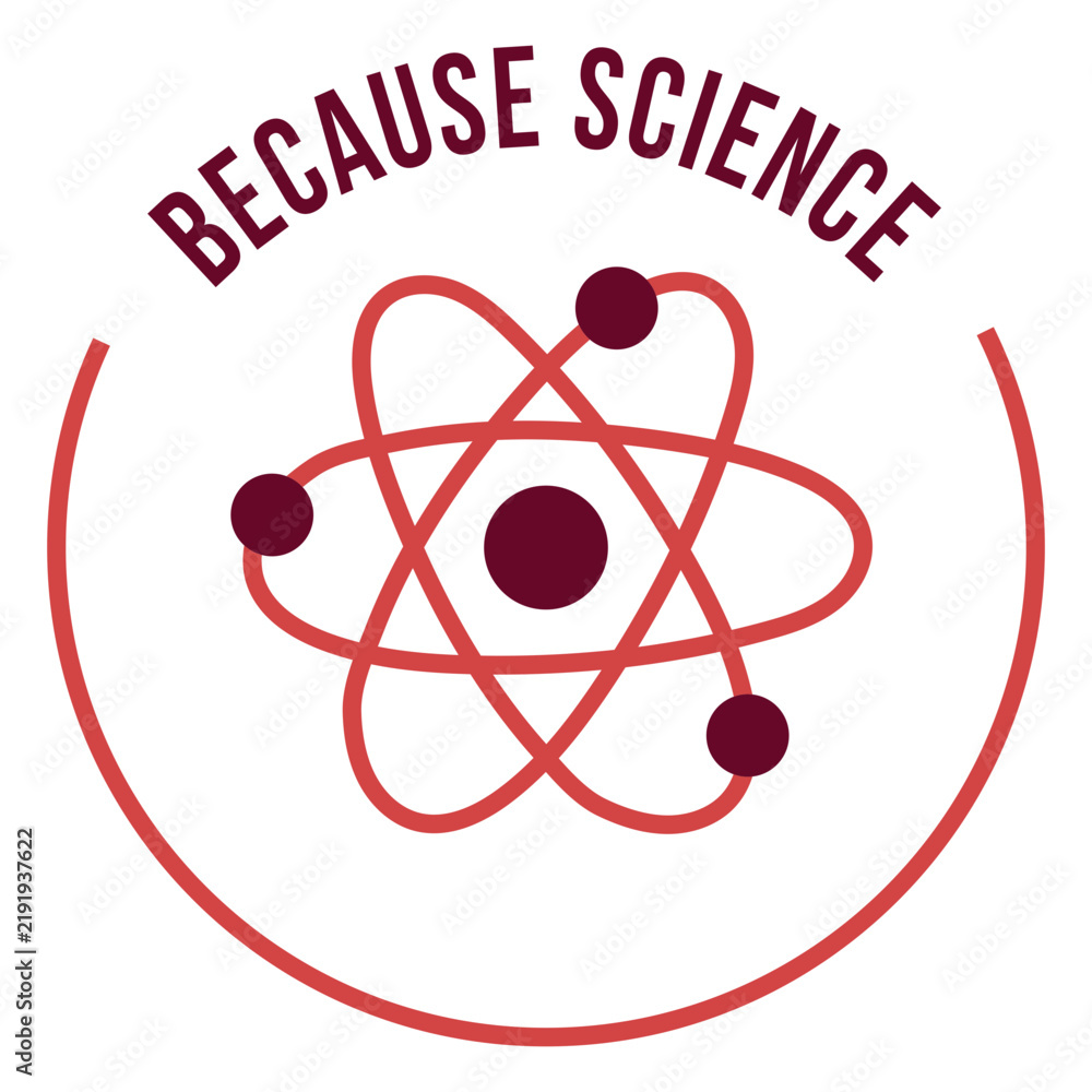Fototapeta premium Science matter symbol badge