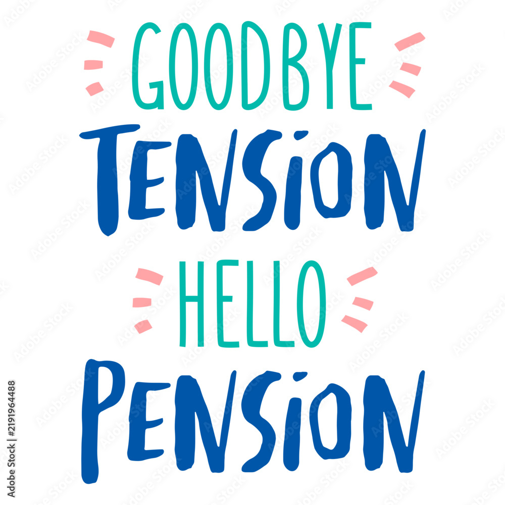 Obraz premium Hello pension quote flat