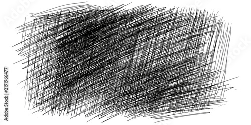 Pen Scribbles on White Paper Background