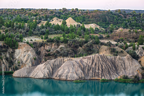 Flooded Morozovsky brown coal mine