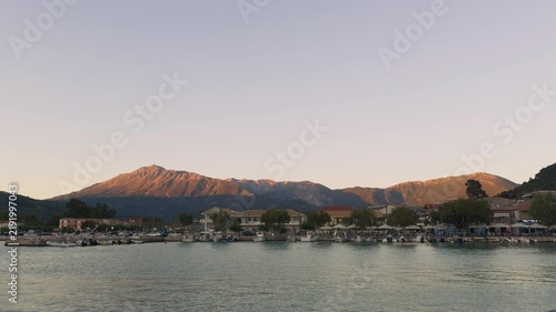 Greece Lefkada Vasiliki town during sunset