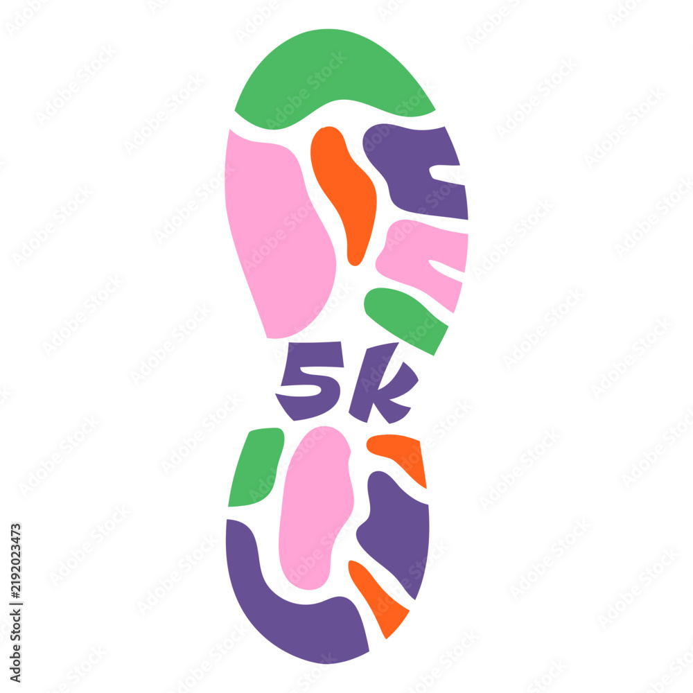 Obraz premium Marathon 5k mileage shoe