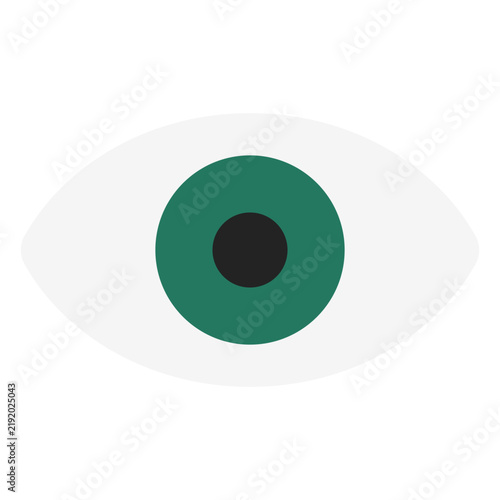 Canvas Print Human green eye icon