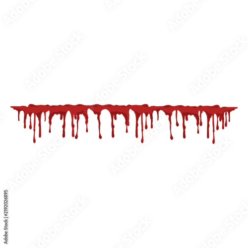 Obraz na plátně Realistic blood dripping