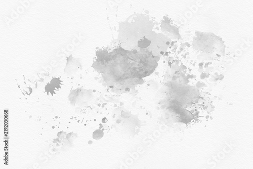 Gray Watercolor Paint Splatter Splash Grunge Texture Background
