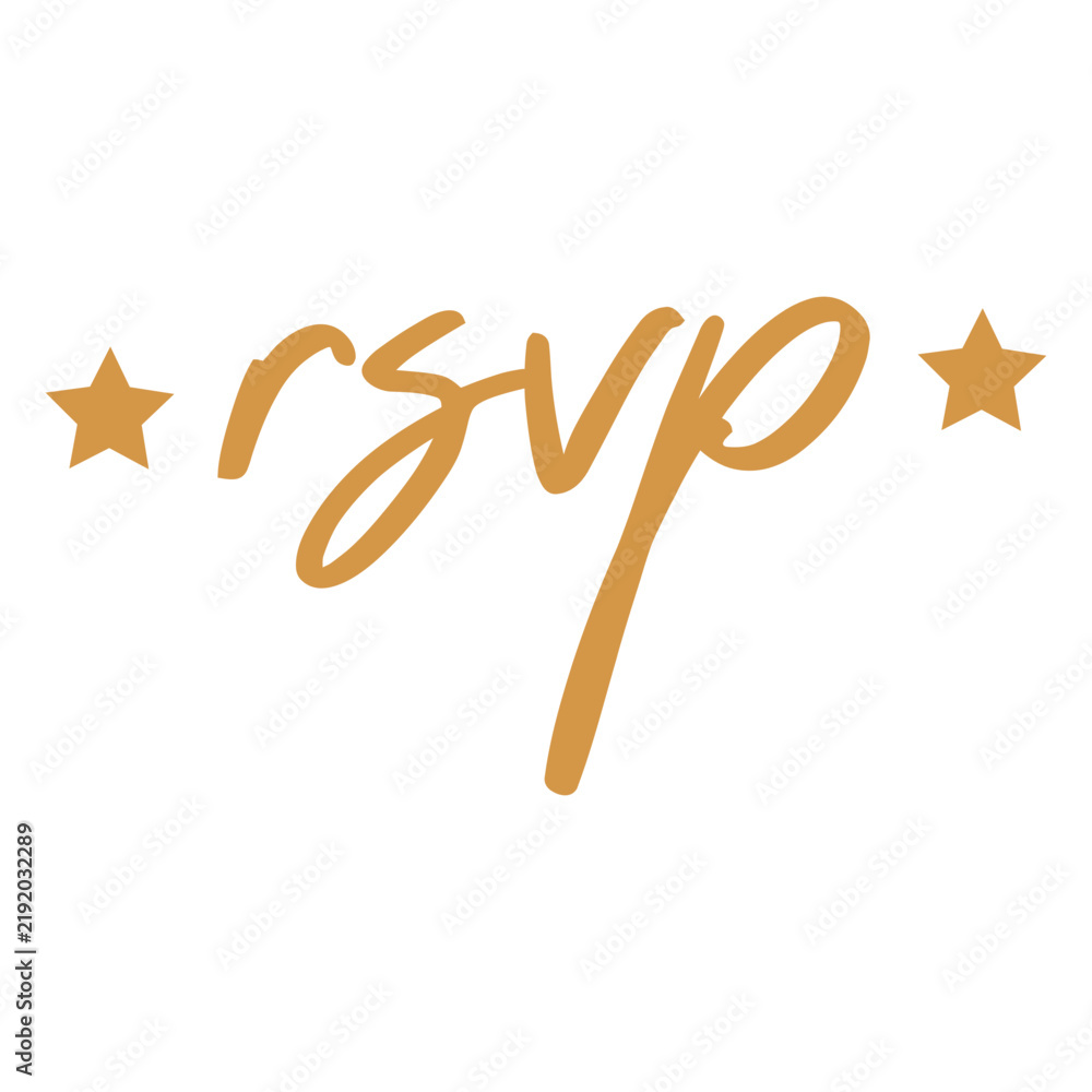 Fototapeta premium Rsvp lettering quote