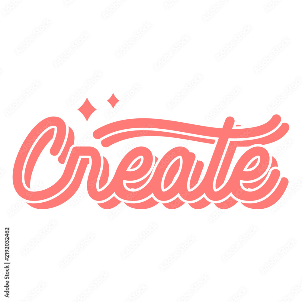Fototapeta premium Create word lettering