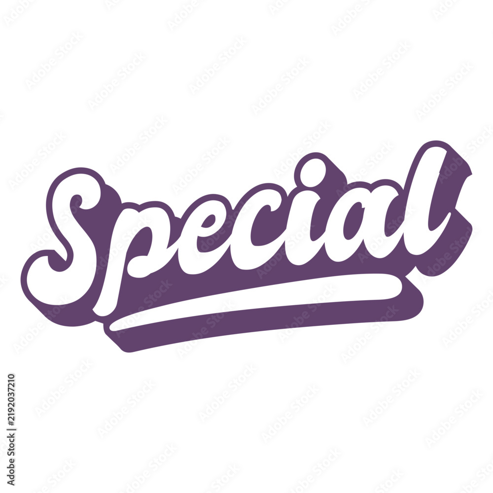 Fototapeta premium Special purple word lettering