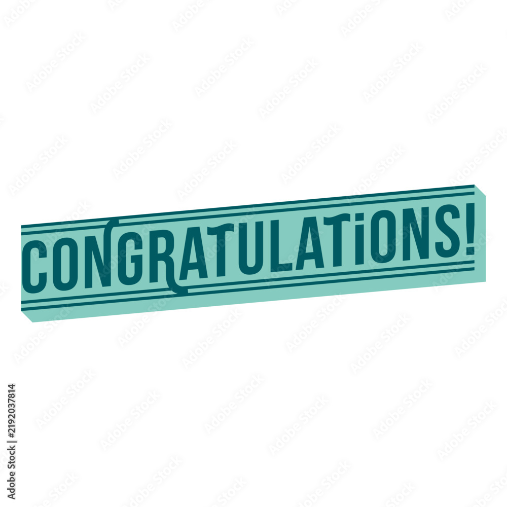 Fototapeta premium Congratulations celebration quote