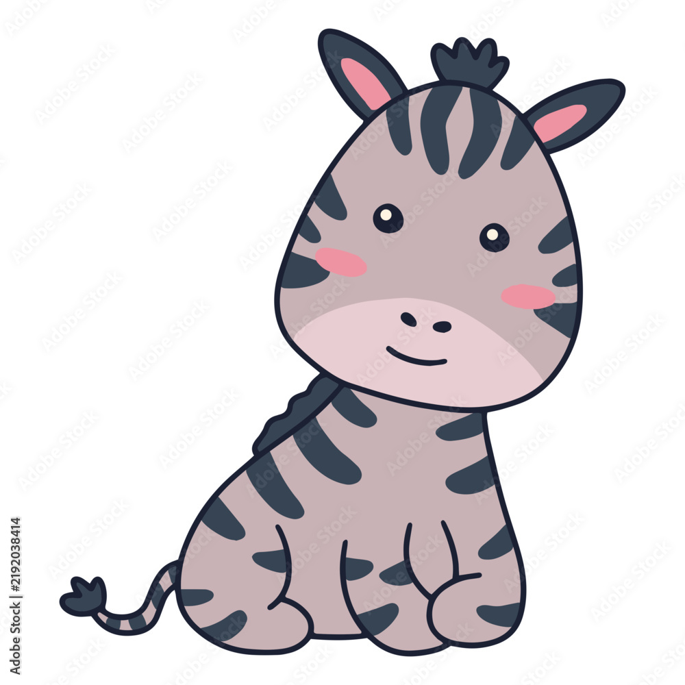 Fototapeta premium Baby zebra cute