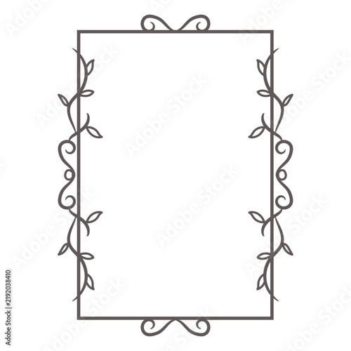 Badge rectangular frame