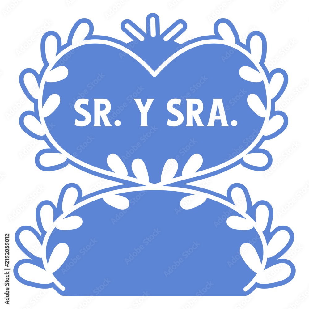Obraz premium Sr y sra spanish wedding quote