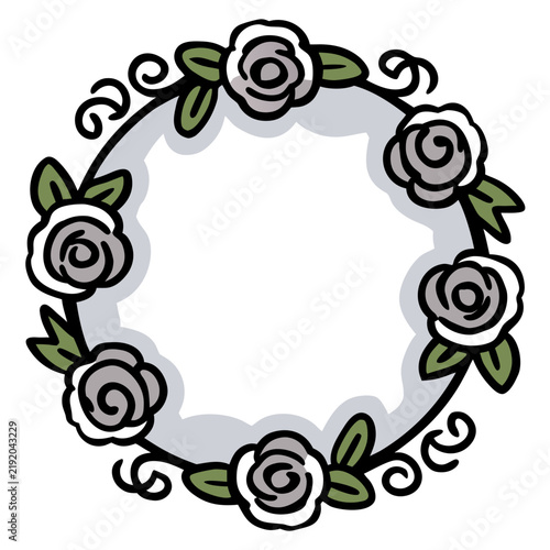 Luxury Rose Botanical Wedding Monogram Frame