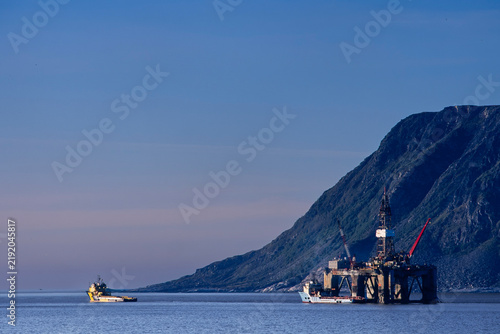 Towing of an offshore drilling rig
