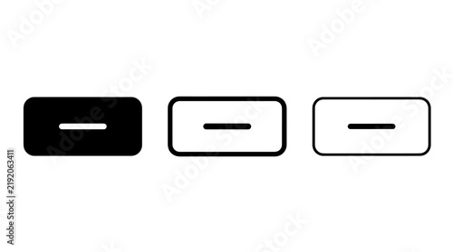 Foto Minimalist minus icons featuring different graphic styles for user interface des