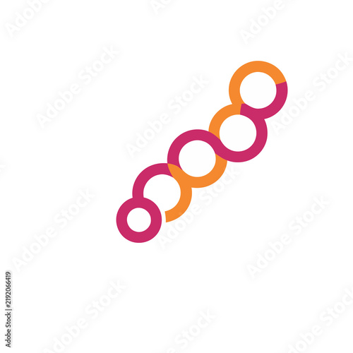Naklejka Interlocking circles abstract design