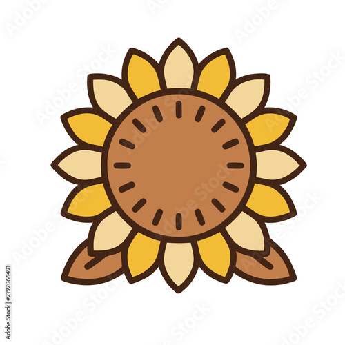 Obraz na płótnie Stylized sunflower illustration