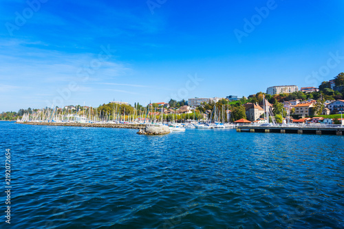 Thonon les Bains town marina at Geneva lake in France