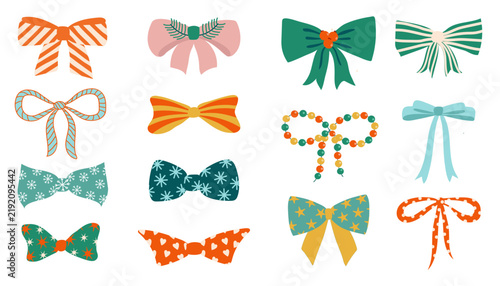 Decorative Gift Bows set for Christmas and Holiday Design, Christmas bow