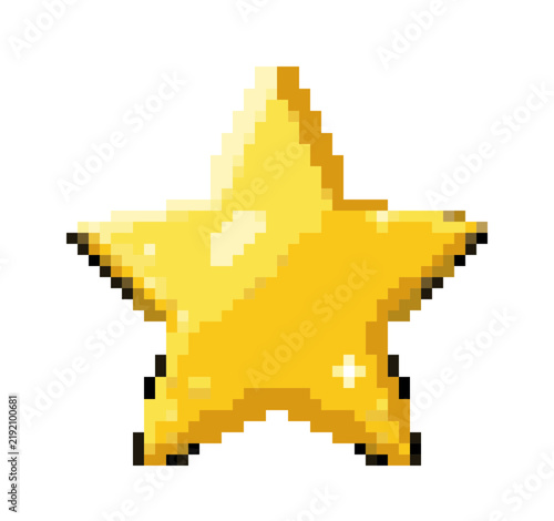 Shiny pixelated star shape