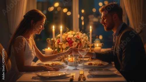 Obraz na płótnie Romantic dinner for two
