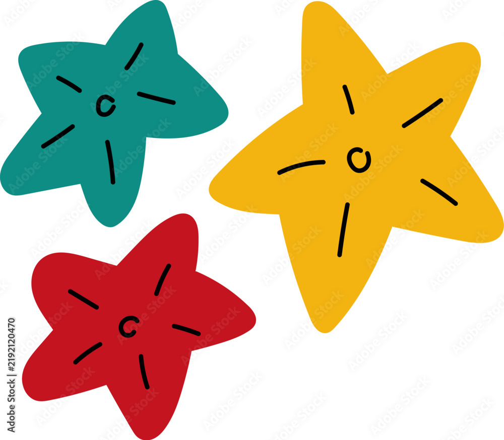 Naklejka premium Party Stars Christmas Decoration