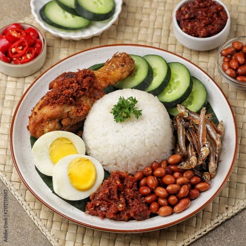 Nasi lemak is a type of typical Malay food that is commonly found in Malaysia where this dish is considered one of the national dishes