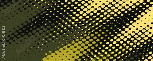 Abstract Black and Yellow Dirty Grunge Background with Halftone Effect. Sports Background with Brush Stroke Illustration