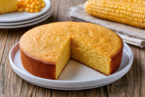 Obraz na płótnie Traditional corn cake on the table
