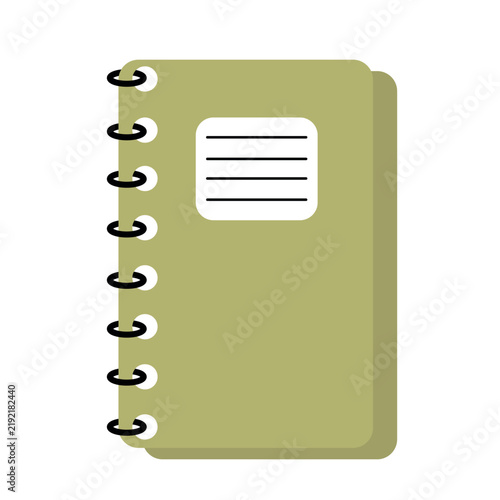 Minimal Dark Khaki Spiral Notebook With Label — Simple School and Office Journal Cover
