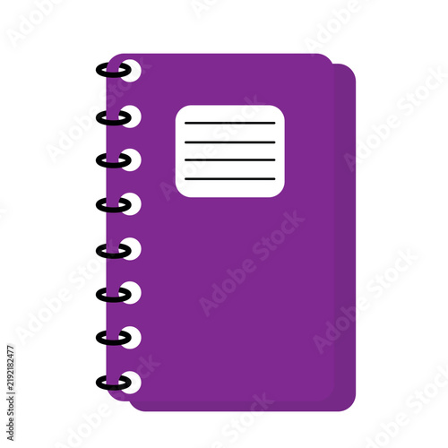 Minimal Dark Magenta Spiral Notebook With Label — Simple School and Office Journal Cover