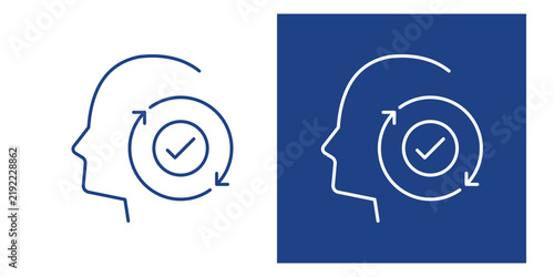 Consistent Habit Blue And White Icon Style Collection
