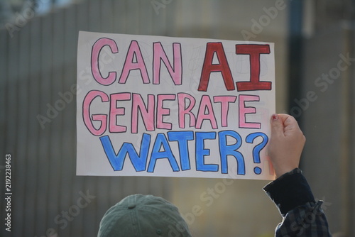 Anti-AI sign at a protest.