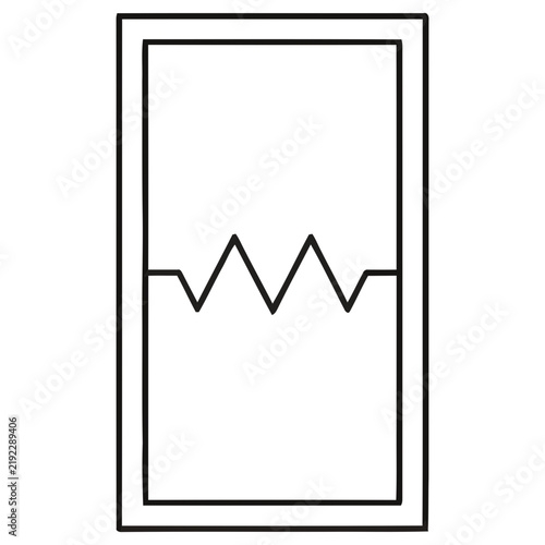 Simple line drawing of a resistor symbol