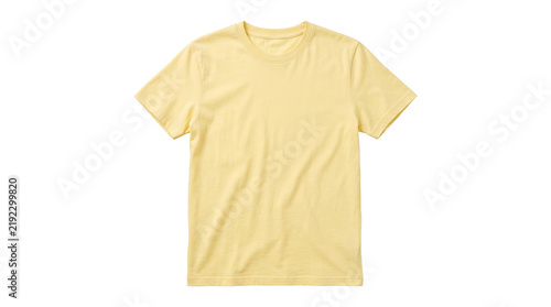 Plain Yellow Short Sleeve T Shirt Apparel PNG Isolated on transparent background