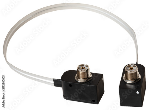 Cuadro en lienzo Shortwave antenna coax connectors to pass through a window