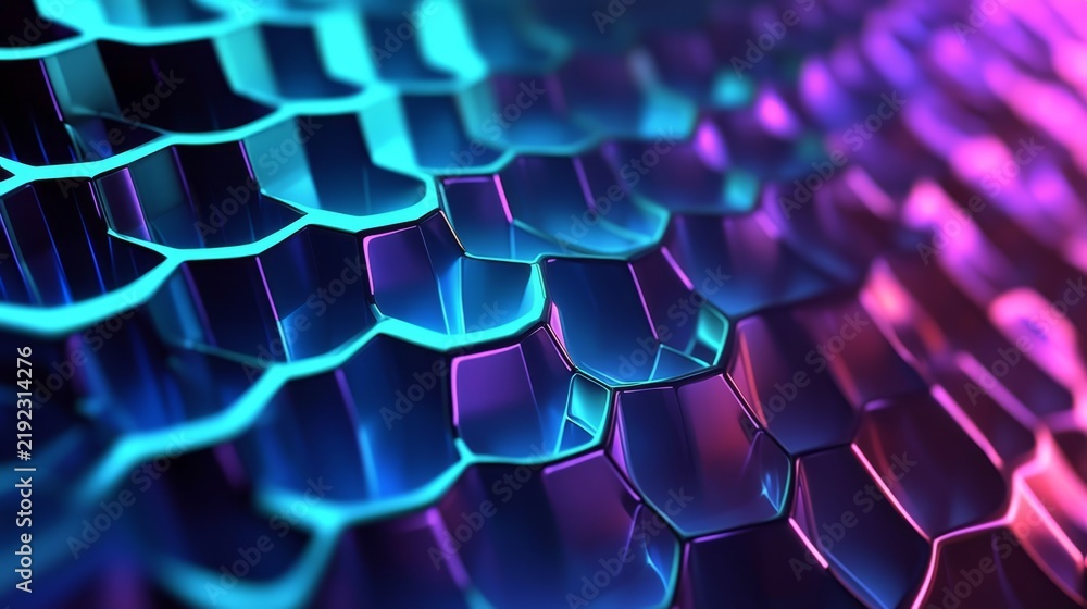 Obraz premium Intricate digital patterns creating a futuristic 3D environment.