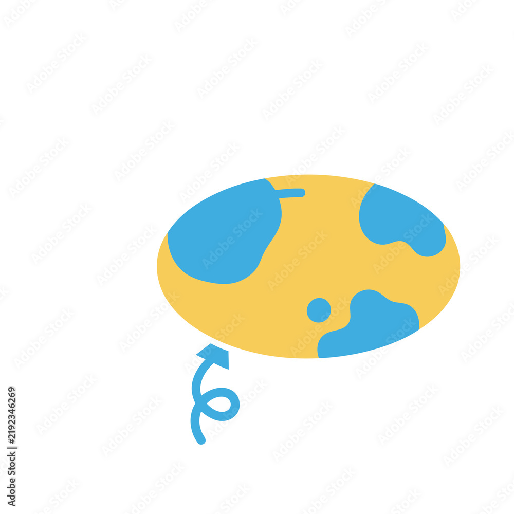 Fototapeta premium Stylized Earth with Arrow