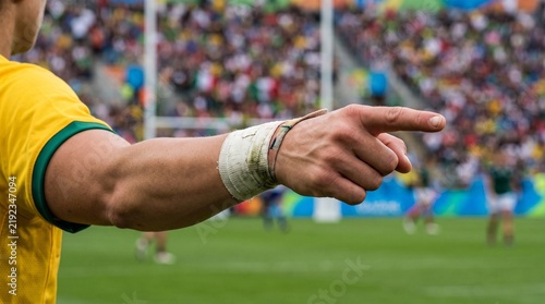 Brazilian female soccer player directs teammates on field during intense match 2027 women's football world championship