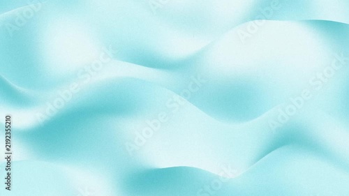 3d abstract organic wave background video loop with smooth grainy cyan gradient surface for web design and presentation backdrop