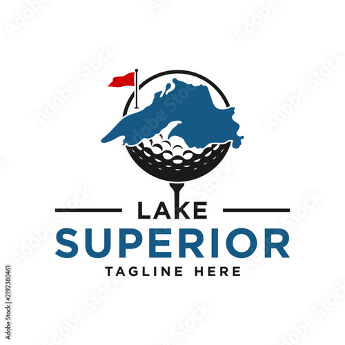 golf logo in lake superior