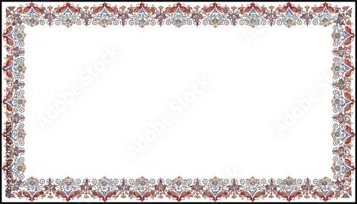 Royal Traditional Ornamental Border with Complex Decorative Patternwork