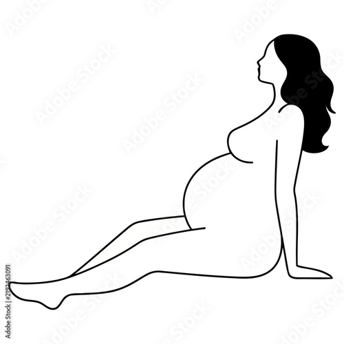 Pregnant woman silhouette