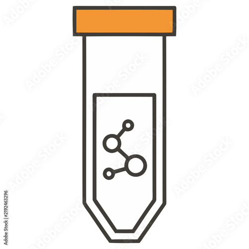 Test tube with molecule icon